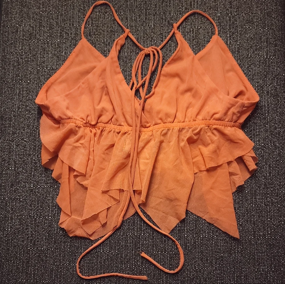 UO sheer coral crop - Picture 3 of 5